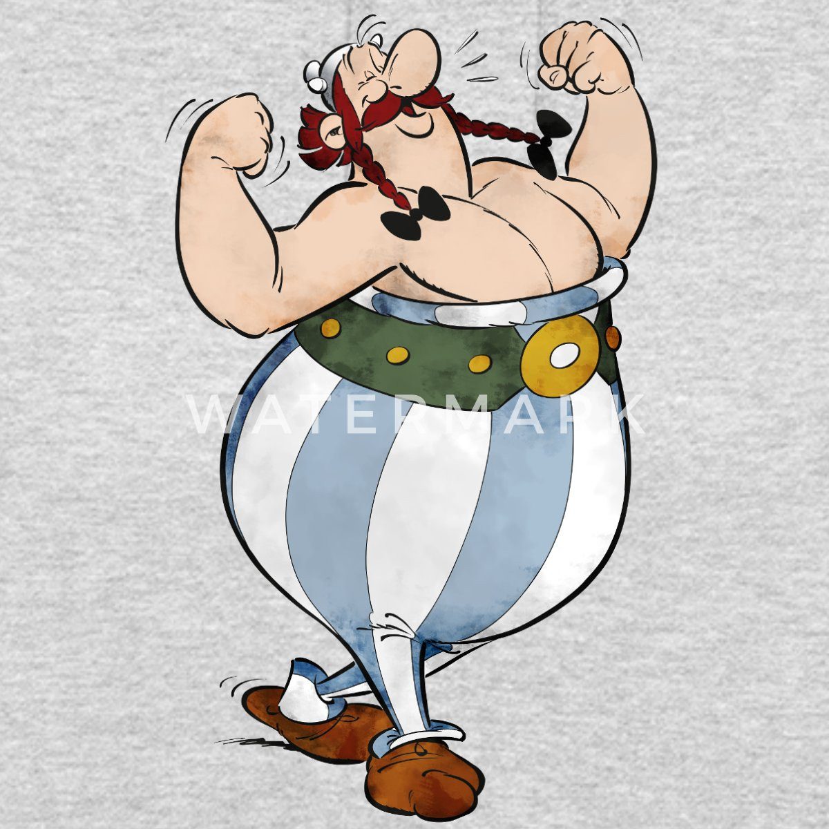 Spreadshirt Hoodie Asterix & Obelix Glücklich Muskeln Unisex Hoodie (1-tlg)