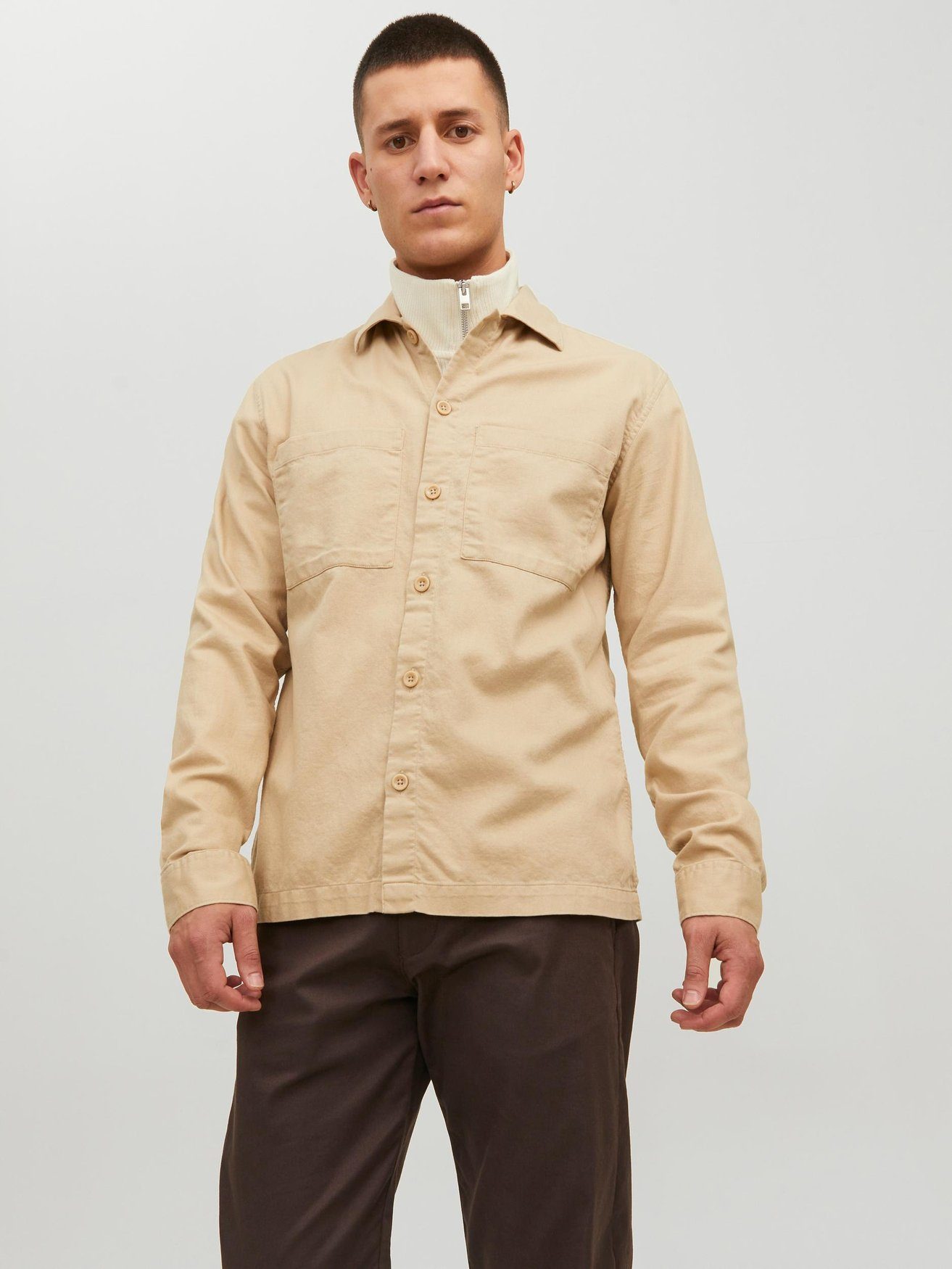 Jack & Jones Langarmhemd Langarm mit Brusttaschen JPRPETE JPRPETE SPRING OV günstig online kaufen