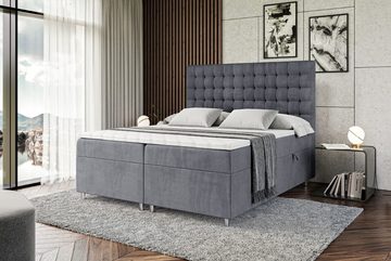 ALTDECOR Boxspringbett VIONE (Multipocket-Matratze H4. H3 Matratze Bonellfederung. Topper. Kopfteil)