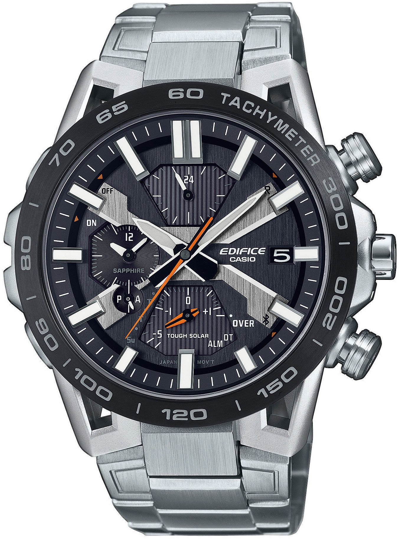 CASIO EDIFICE EQB-2000DB-1AER Smartwatch, Solaruhr, Armbanduhr, Herrenuhr, Bluetooth, Stoppfunktion, Saphirglas