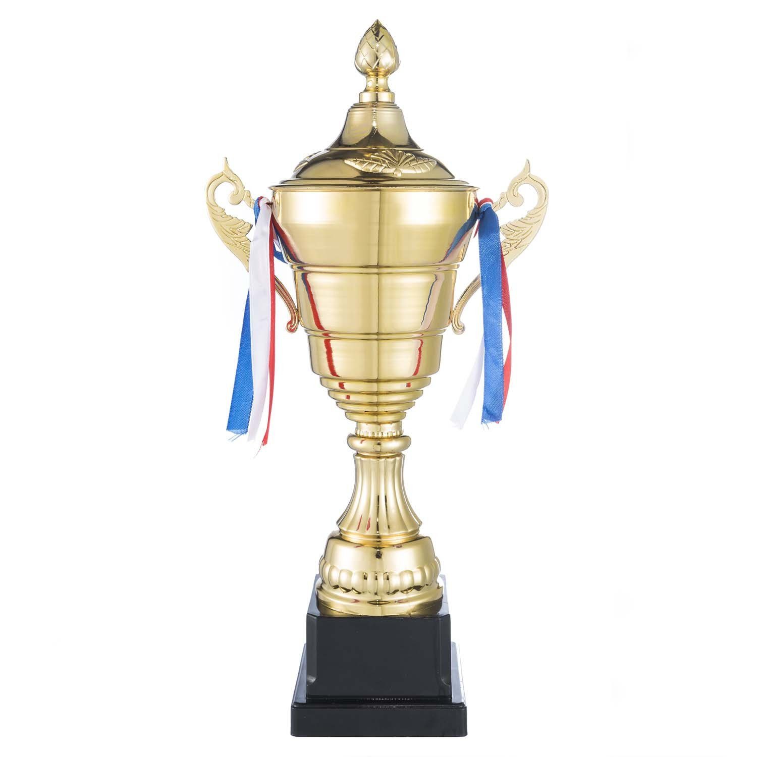 Goods+Gadgets Dekoobjekt Goldene XXL-Trophäe – Dekopokal, Auszeichnung & Preis für Gewinner, 36 cm - Sieger Trophäe
