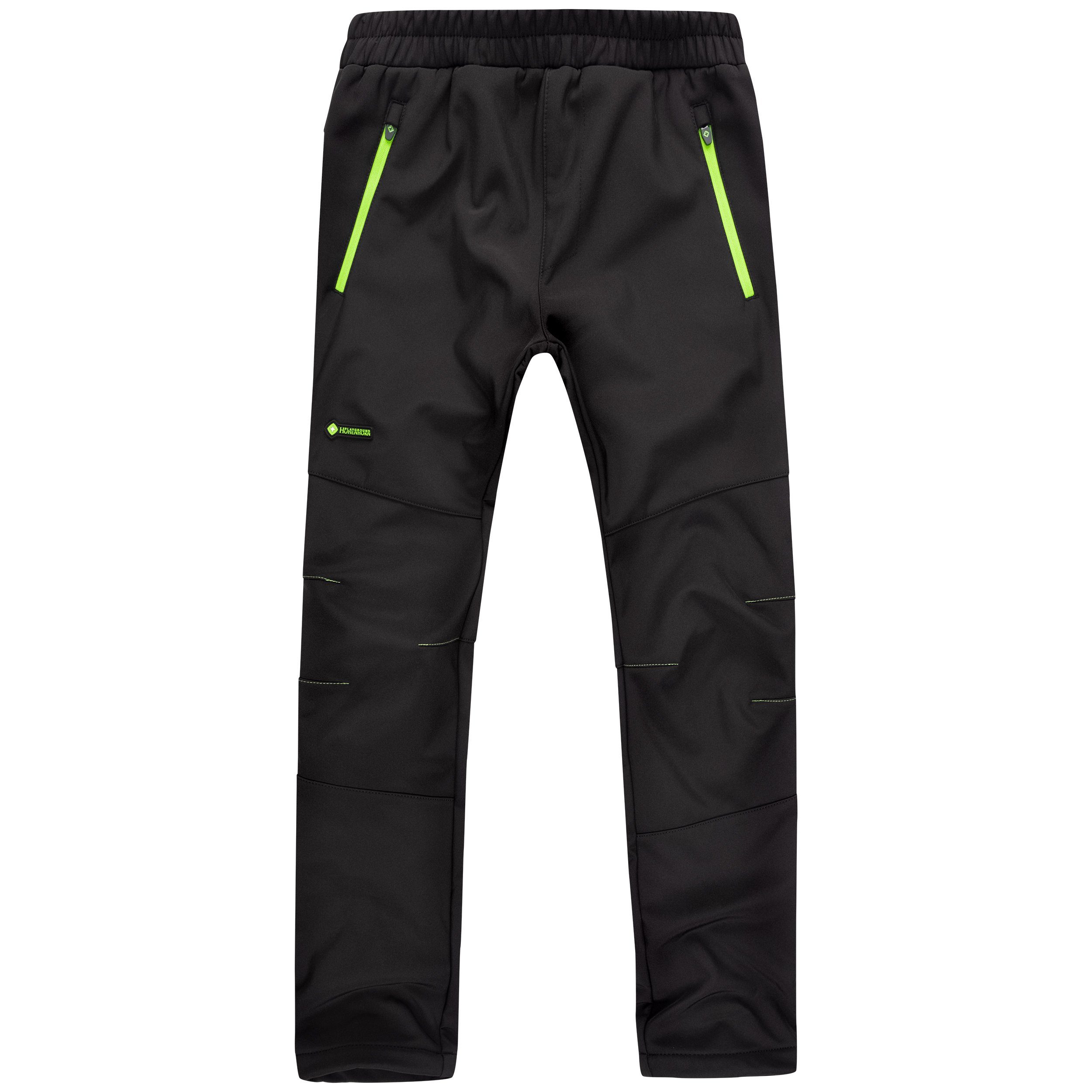 Höhenhorn Softshellhose Tiegun Kinder Jungen Mädchen Outdoorhose Gefüttert Snowboardhose weiches Microfleece-Innenfutter