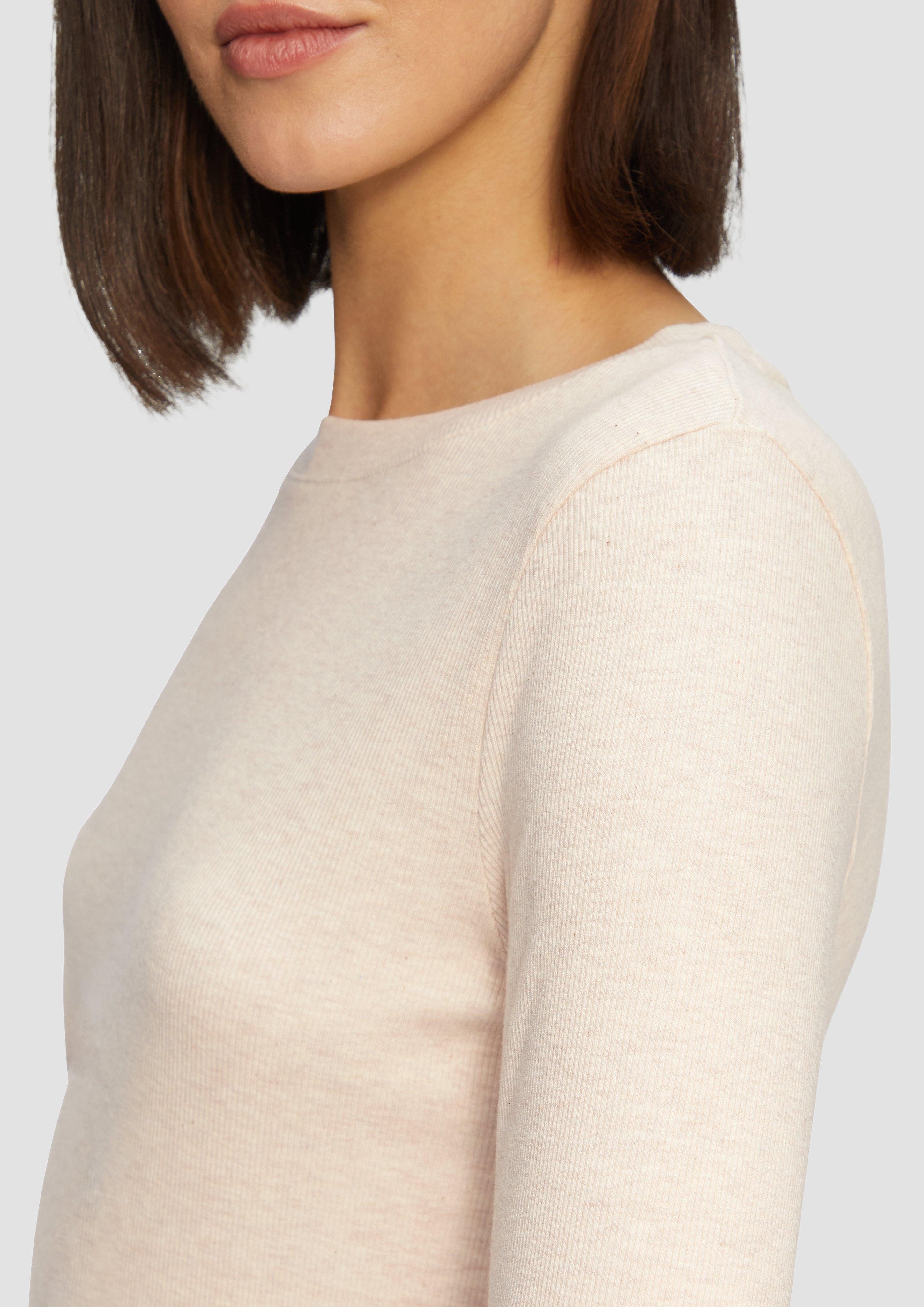 s.Oliver Langarmshirt Geripptes Langarmshirt im Slim günstig online kaufen