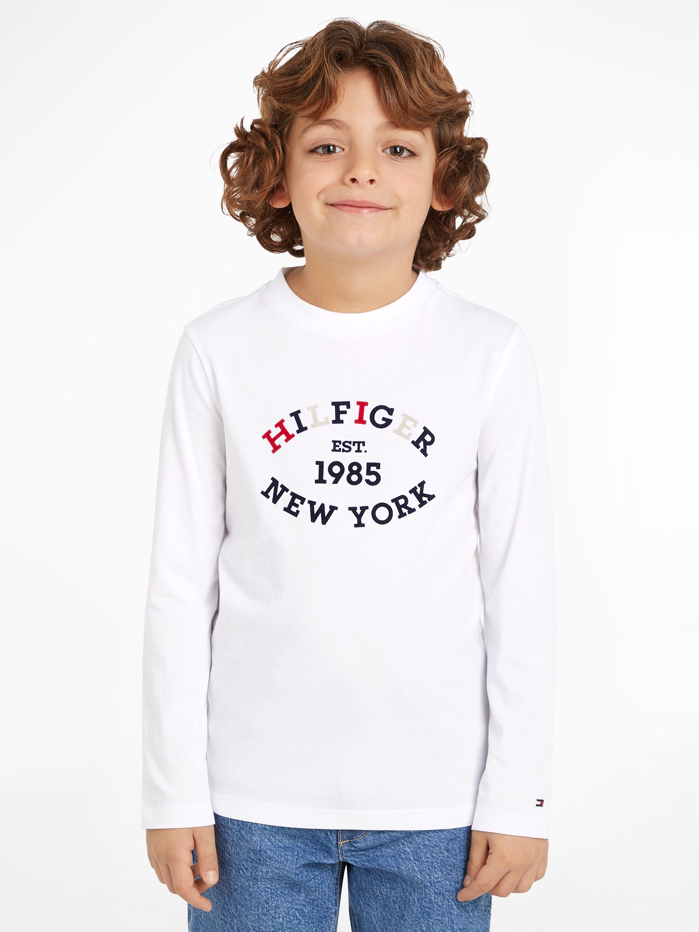 Tommy Hilfiger Langarmshirt MONOTYPE FLOCK REGULAR günstig online kaufen