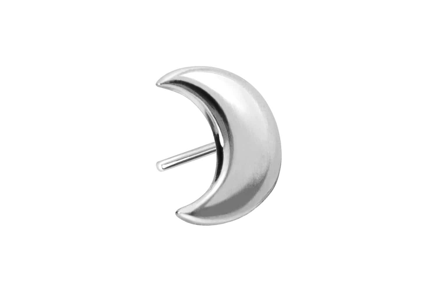Piercing-Set 14 Karat Gold Aufsatz mit Titan Push Pin MOND
