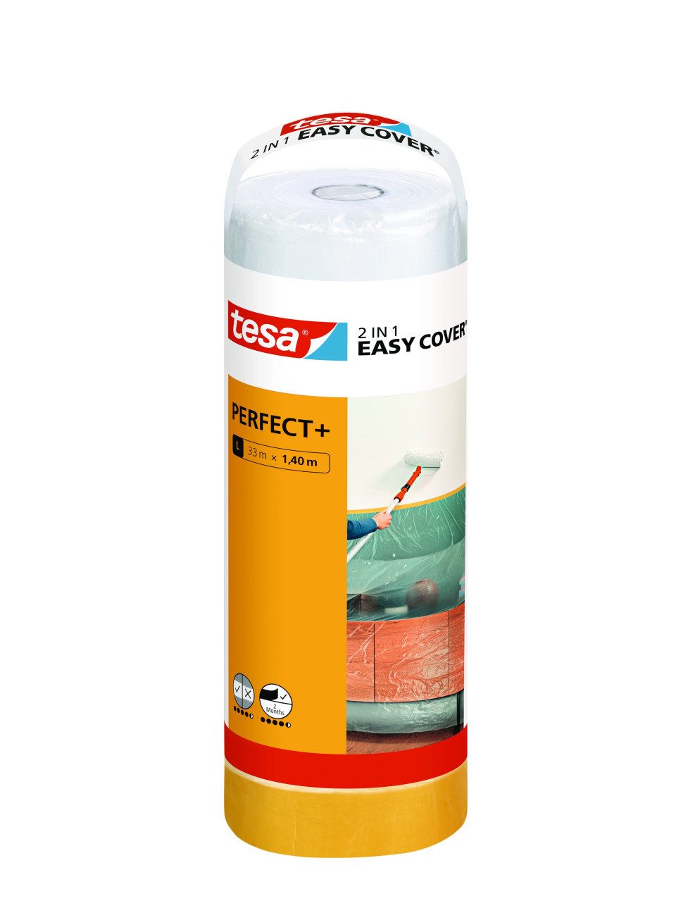 tesa Malervlies tesa Abdeckfolie Easy Cover Perfect+ Nachfüllrolle