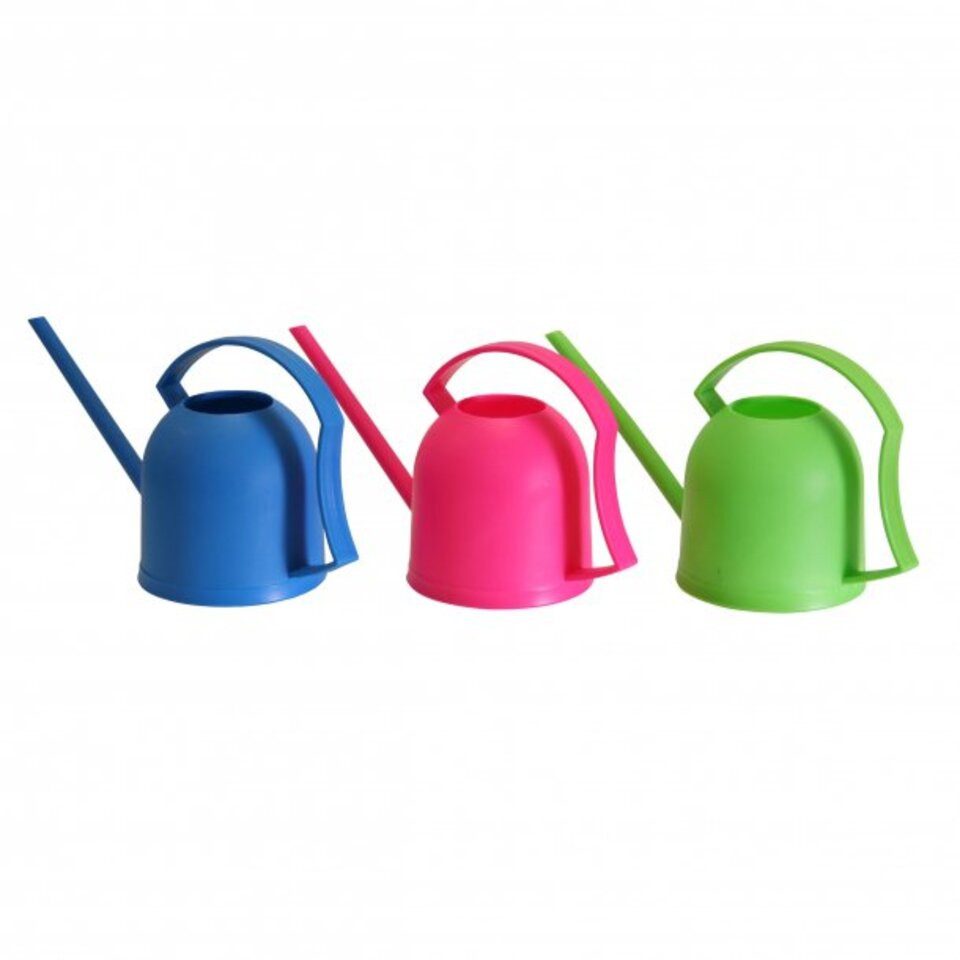 Testrut Gießkanne 900ml farbig sortiert (Grün, rosa, blau) für den Garten (1-tlg)