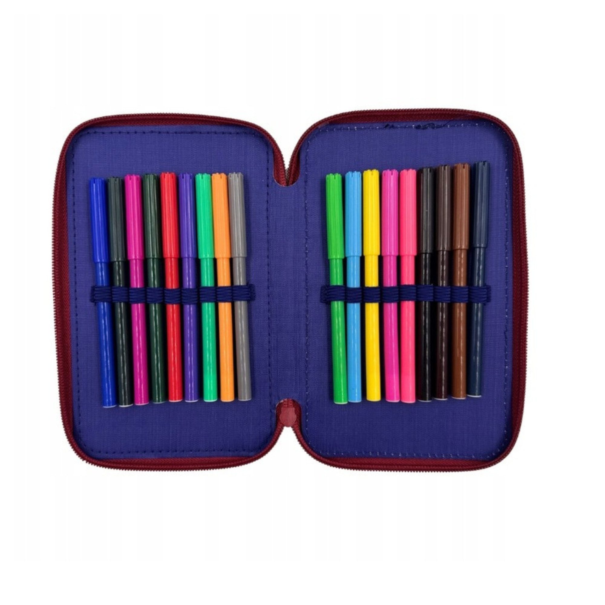 GOLDKIDS Federmäppchen 3 Fächer - Mäppchen für Jungen und Mädchen -, (Federmappe 3-Fach Federtasche Gefüllte Schüleretui, Schulmäppchen und Hausaufgabenheft), - Spiderman