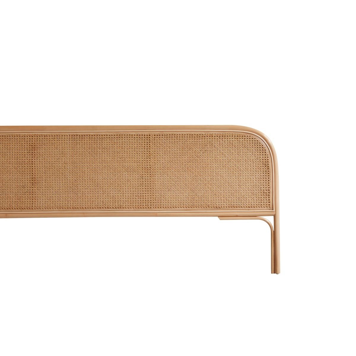 Tikamoon Massivholzbett Kopfteil aus Rattanstäben 180 Joséphine (1-tlg)