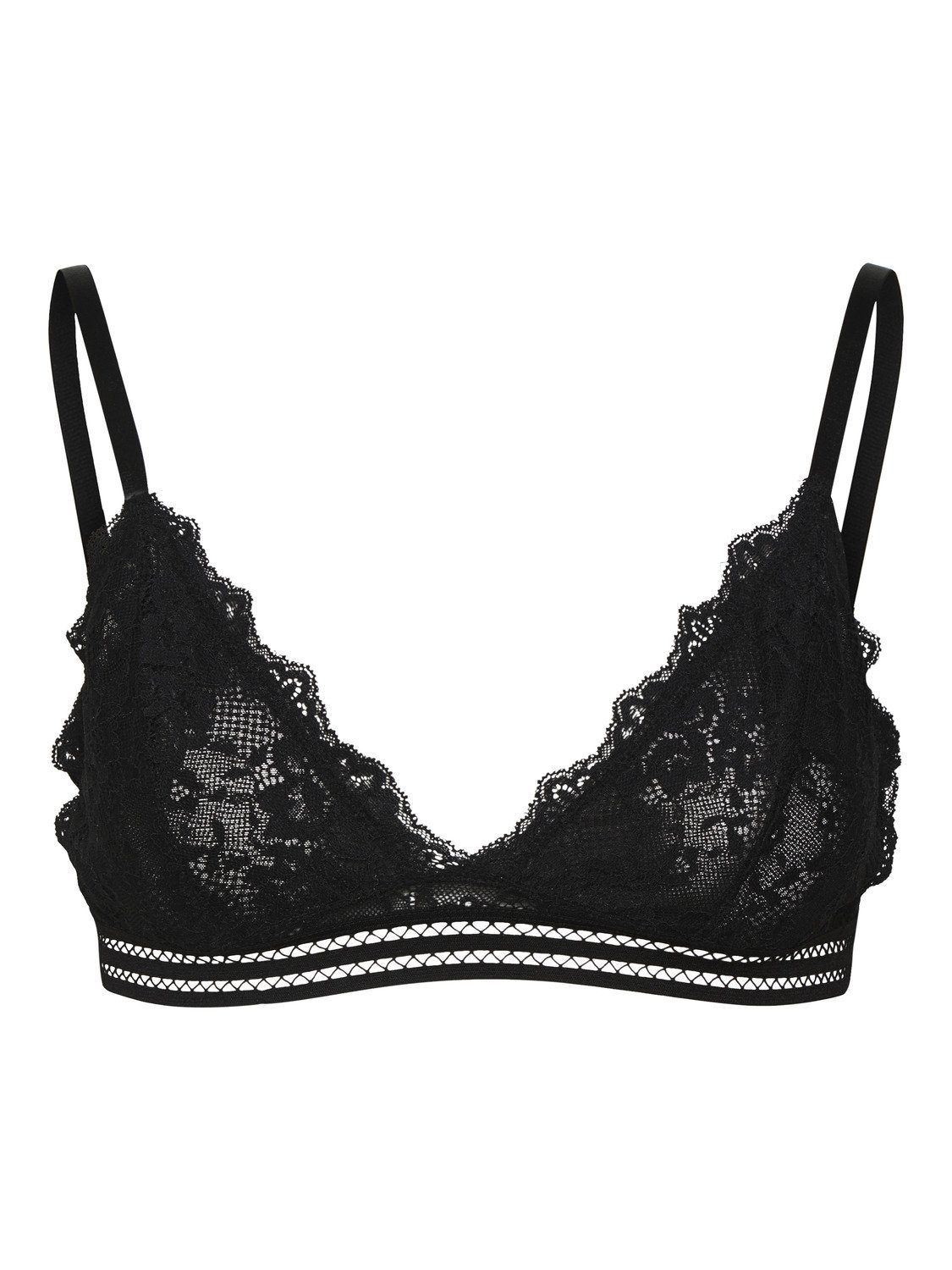 Vero Moda Bustier Spitzen Triangel BH ohne Bügel & Polster Bralette Bustier VMANNA 4330 in Schwarz