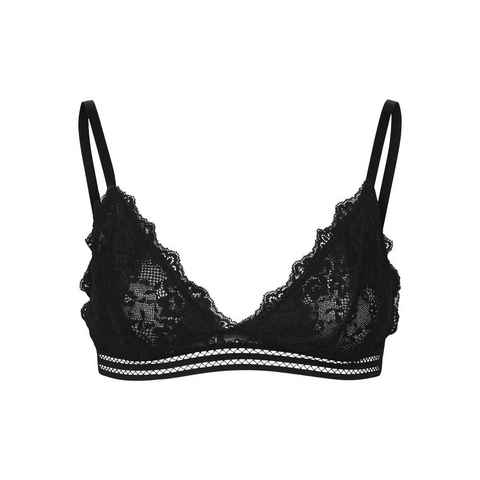 Vero Moda Bustier Spitzen Triangel BH ohne Bügel & Polster Bralette Bustier VMANNA 4330 in Schwarz