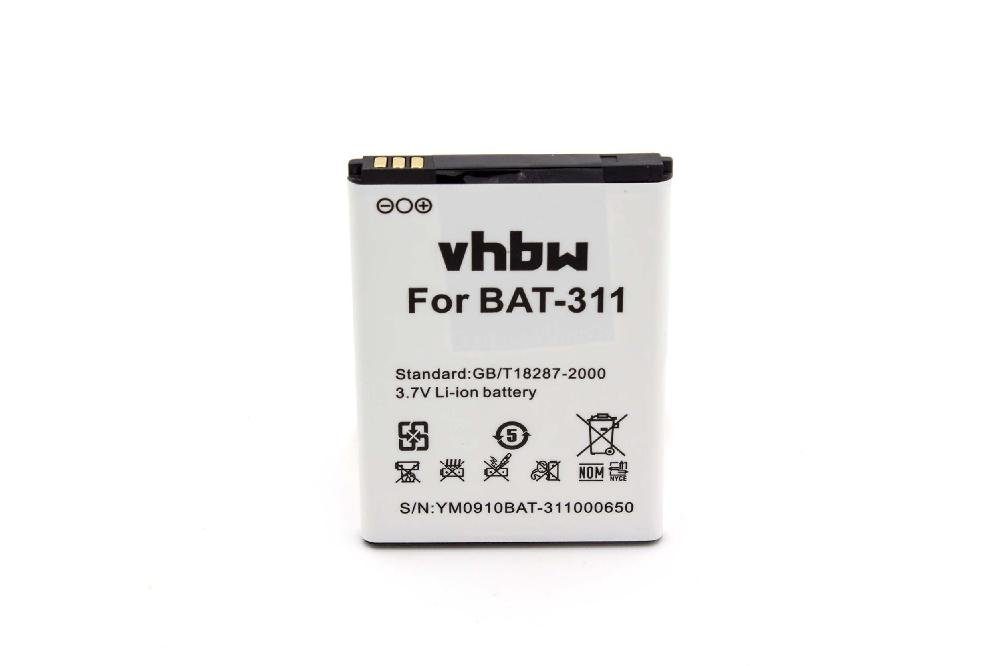 vhbw Ersatz Li-Ion V) für 1400 Acer für BAT-311(1ICP5/43/55), (3,7 BAT-311, KT.0010S.011 mAh Smartphone-Akku