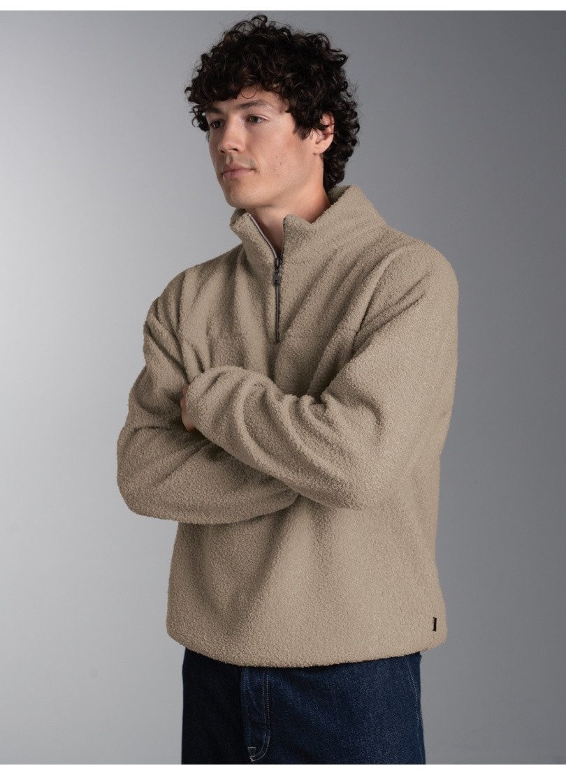 Trigema Sweater TRIGEMA Langarmshirt aus Bouclé mit Stehkragen – Bild 3 von 4