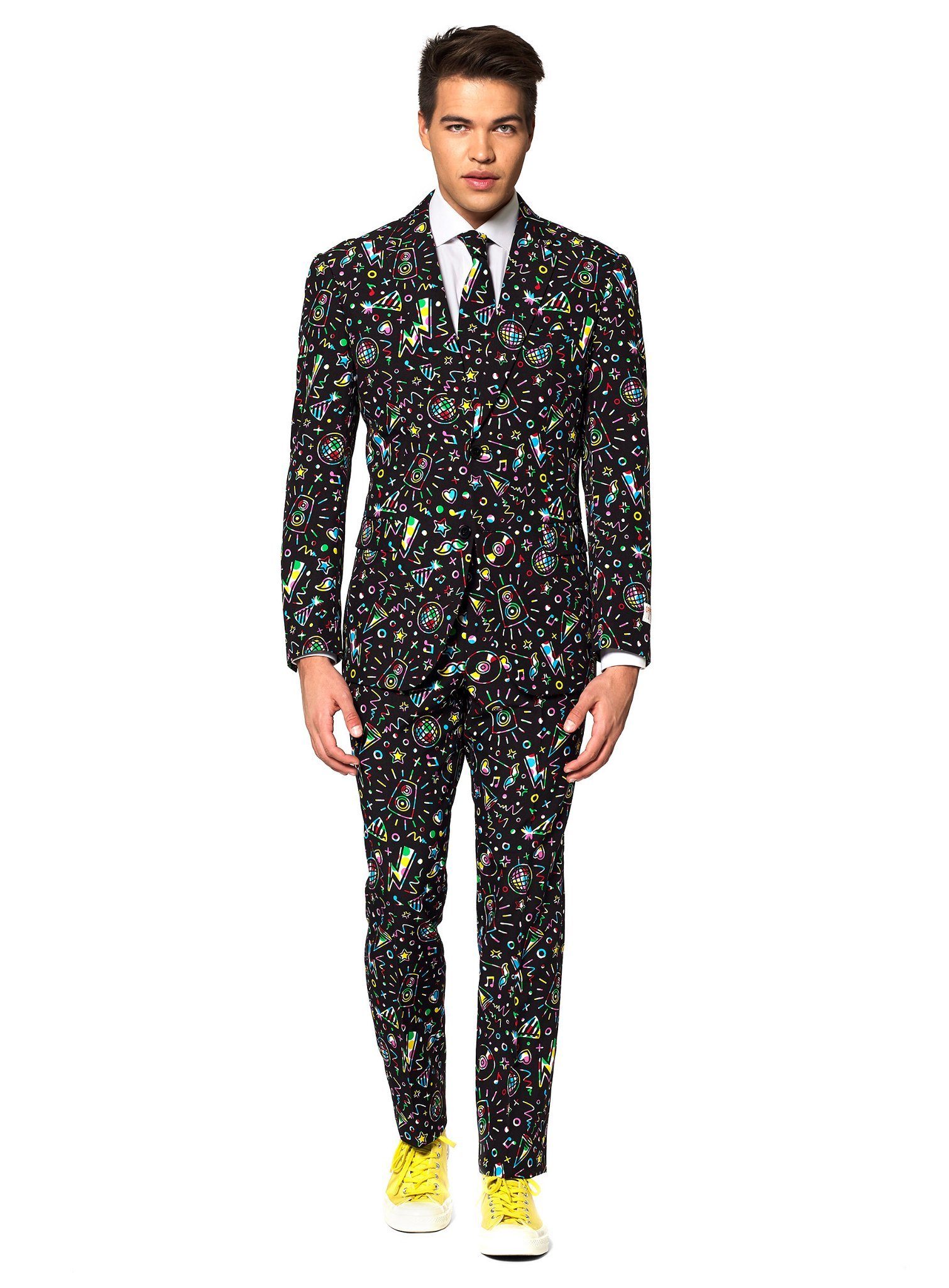 Opposuits Partyanzug Disco Dude Partyanzug Karneval Faschingskostüm - f, Mit dem Anzug gehen Dir nie die Lichter aus!