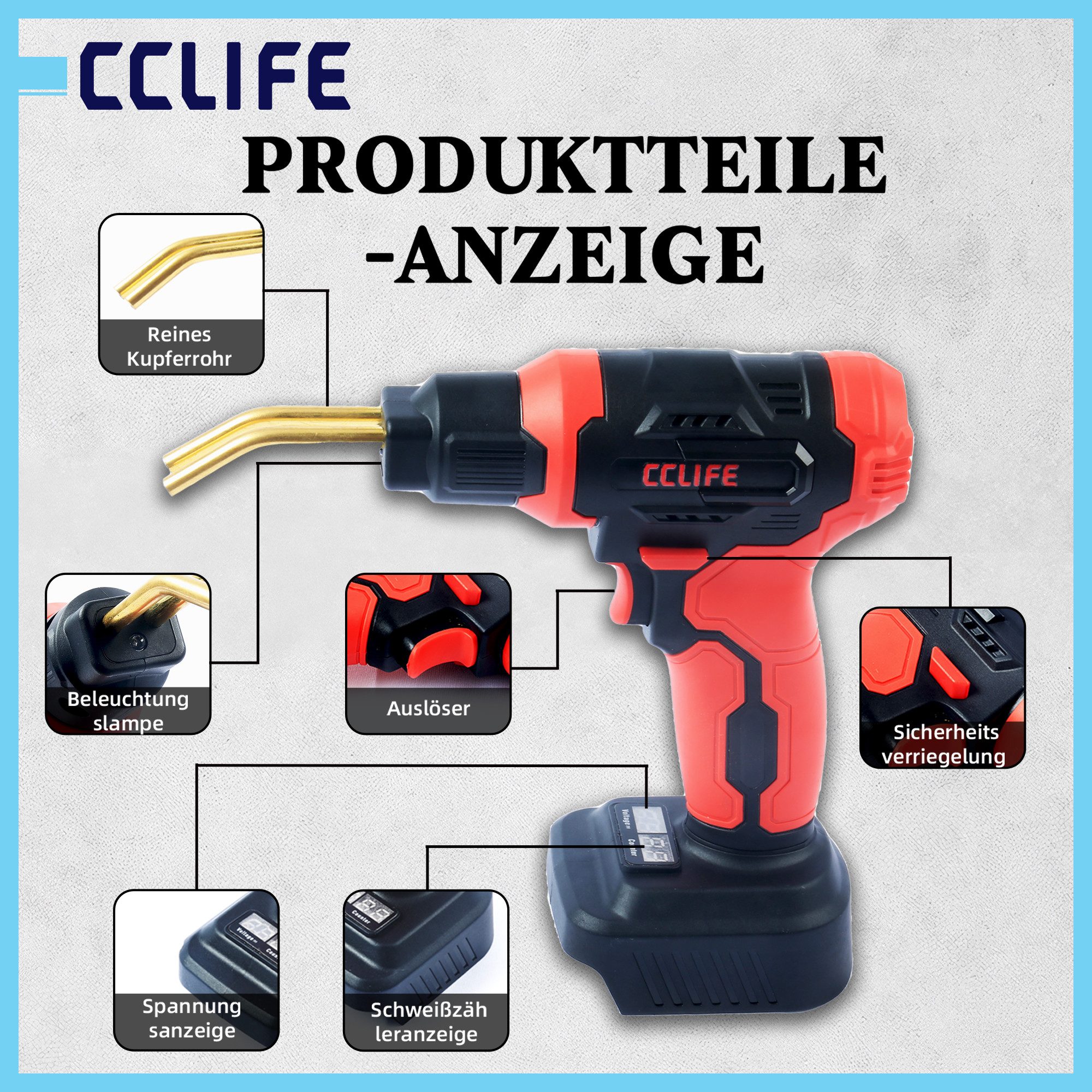 CCLIFE Kunststoff-Reparaturset CCLIFE Kunststoff Schweißgeraet Auto Stoßstange Reparatur Werkzeug – Bild 4 von 5