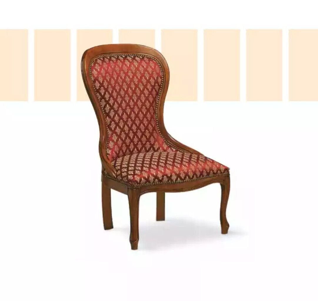 JVmoebel Stuhl Stuhl Armlehnen Design Polster Luxus Textil Polstermöbel  Wohnzimmer (1 St), Made in Italy