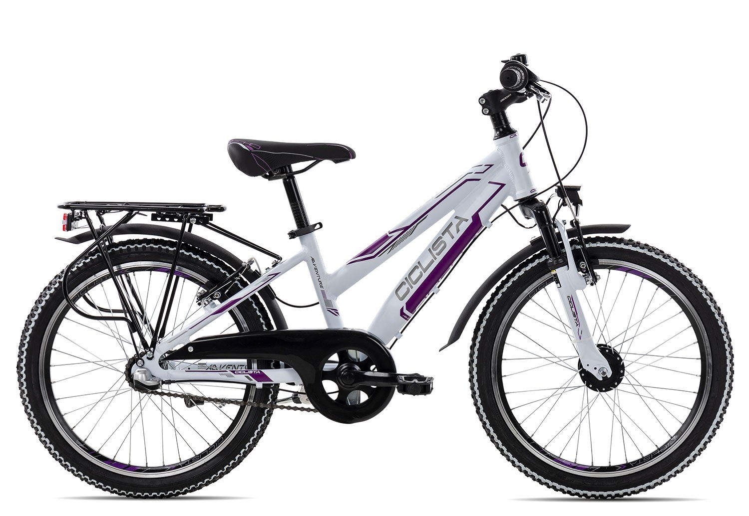 Ciclista Kinderfahrrad Adventure 3 20 Trapez, 3 Gang Shimano Nexus 3 Rücktritt Schaltwerk, Nabenschaltung Rücktritt, Kinderrad 20 Zoll Junge Mädchen weiß