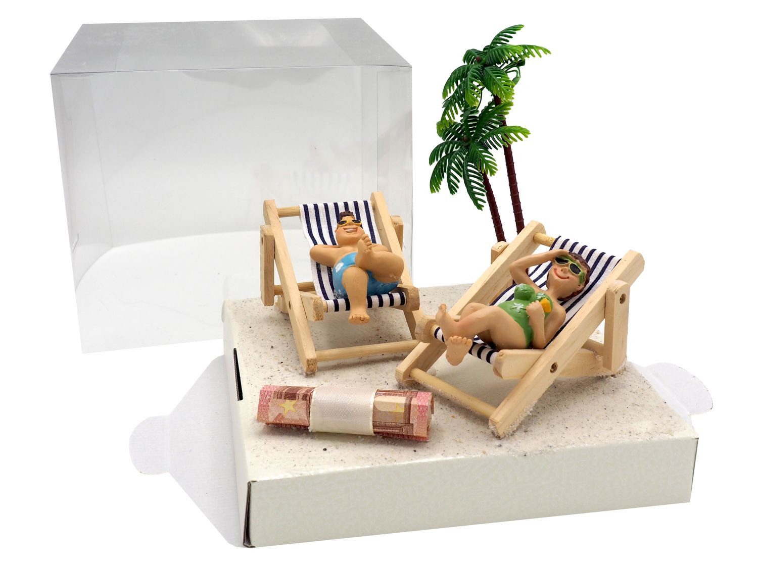 ZauberDeko Geschenkbox Geldgeschenk Verpackung Liegestuhl Urlaub Reise Stra günstig online kaufen