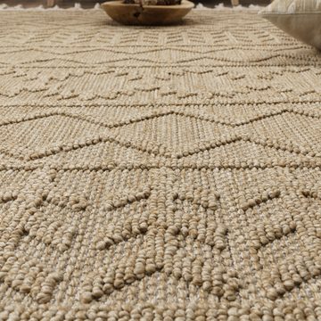 Teppich Wohnzimmer Ethno Muster Fransen Skandi Teppich, Paco Home, Läufer, Höhe: 11 mm