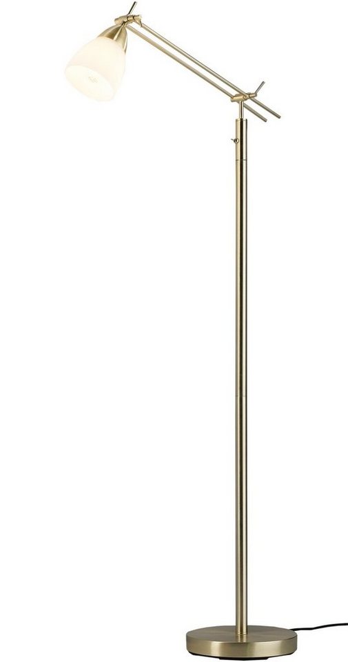 casa NOVA Stehlampe CURO, 1-flammig, H 150 cm, Messingfarben, Metall, ohne  Leuchtmittel, mit einer Größe von 23 x 150 cm
