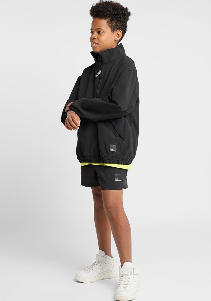 Y Jack Wolfskin TEEN granite-black HALFZIP Outdoorjacke