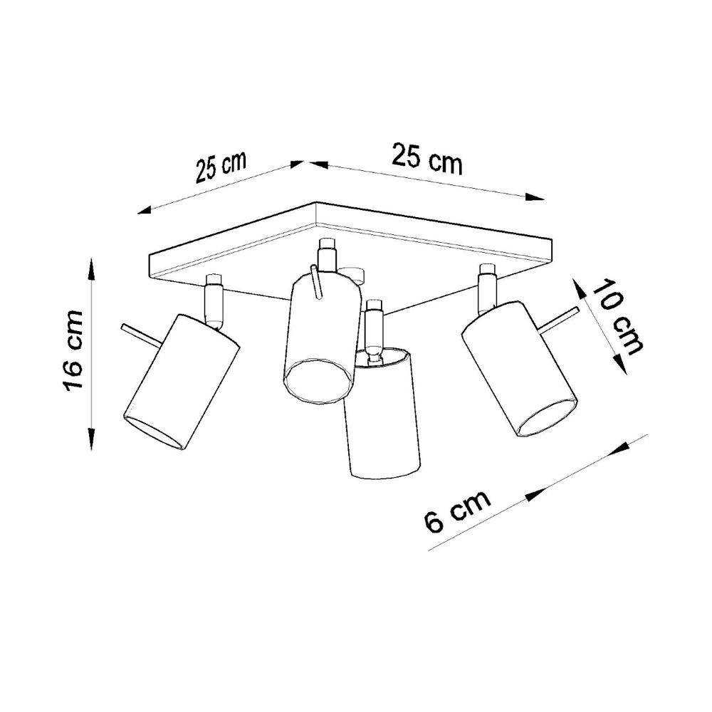 famlights eckig, Nein, 4-flammig Deckenlampe, enthalten: Rea in Angabe, Leuchtmittel Deckenlicht warmweiss, Deckenleuchte Deckenleuchte, Chrom Deckenbeleuchtung, keine GU10