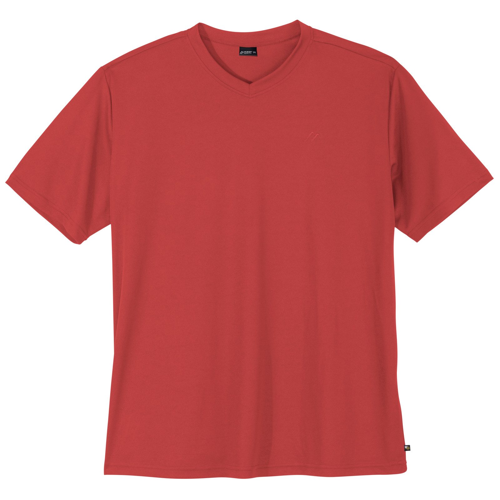 Maier Sports V-Shirt Maier Sports Übergrößen Funktionsshirt V-Neck rot