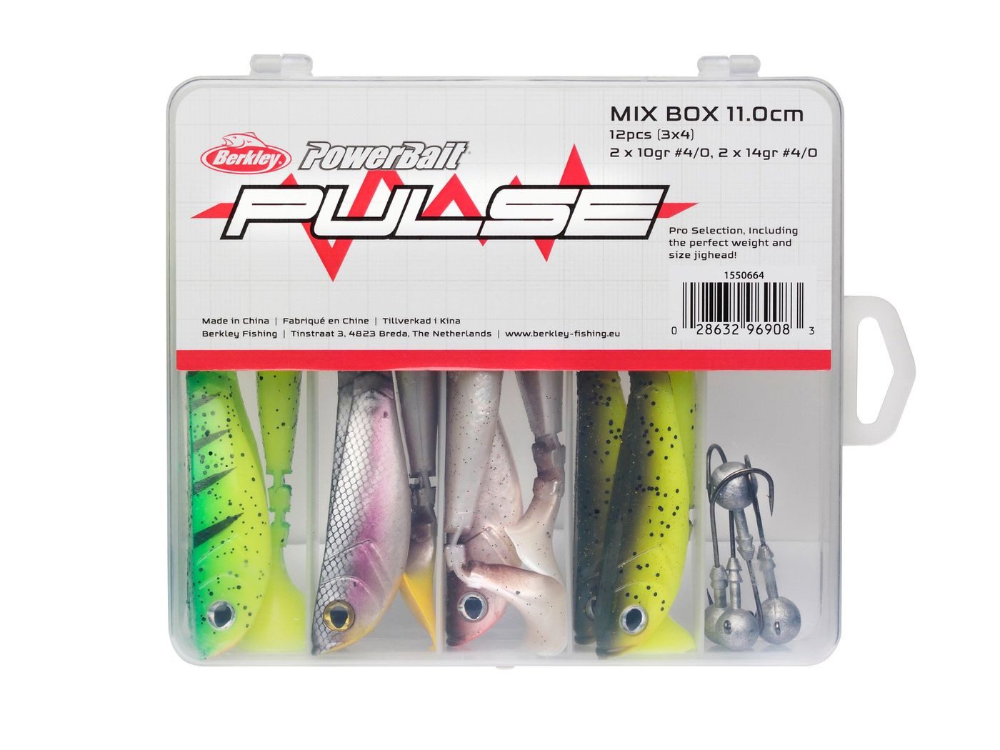 Kunstköder Berkley Pulse Shad Box 11cm incl Jigheads 12/4ps