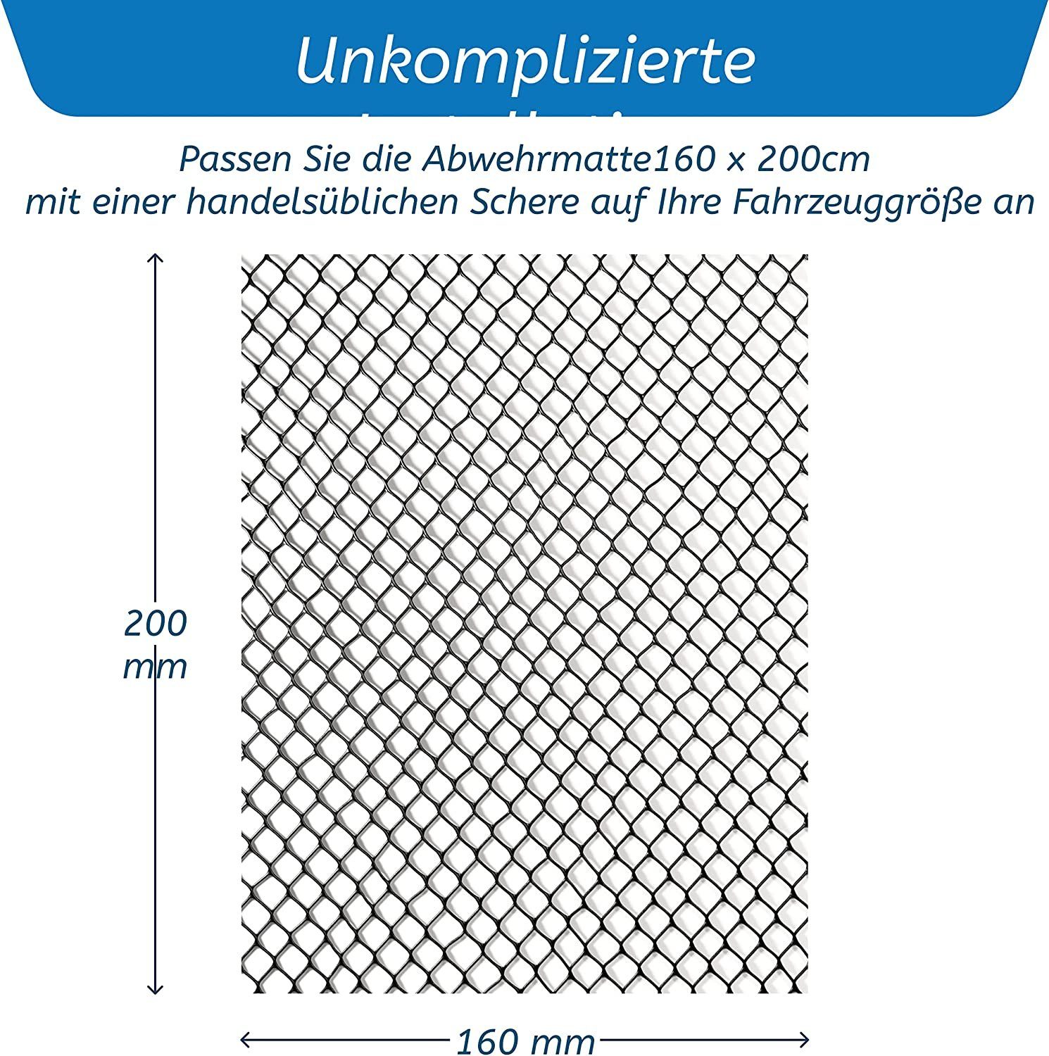 Viirkuja Fugengitter Marderabwehr Auto: Faltbare Hdpe Bodenmatte, HDPE 160x200cm