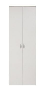 Furni24 Kleiderschrank Kleiderschrank,weiß, 60x180x34 cm