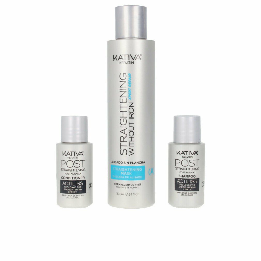 Kativa Haarkur Keratin Anti-Frizz Smoothing Without Iron Repair Tips Set 3 Pieces