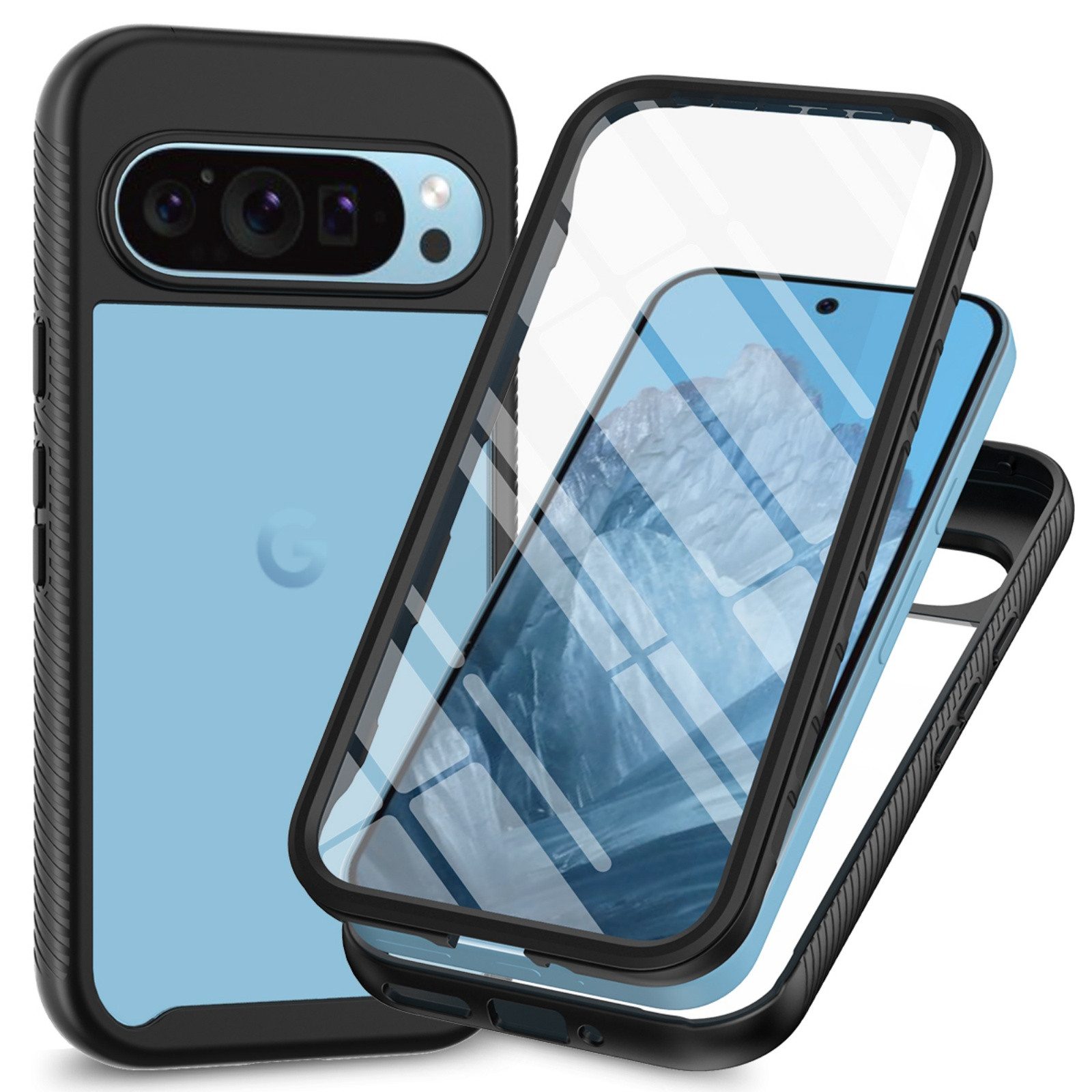 Handyhülle 360 Grad Hülle für Samsung Galaxy A57-Full Body Case mit Displayschutz