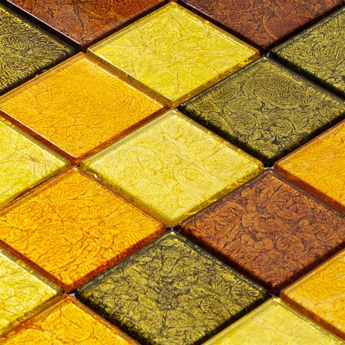 Mosafil Mosaikfliesen Glasmosaik Fliesen Curlew Q48 4mm, Glas 30.000x30.000, orange, Wasserfest