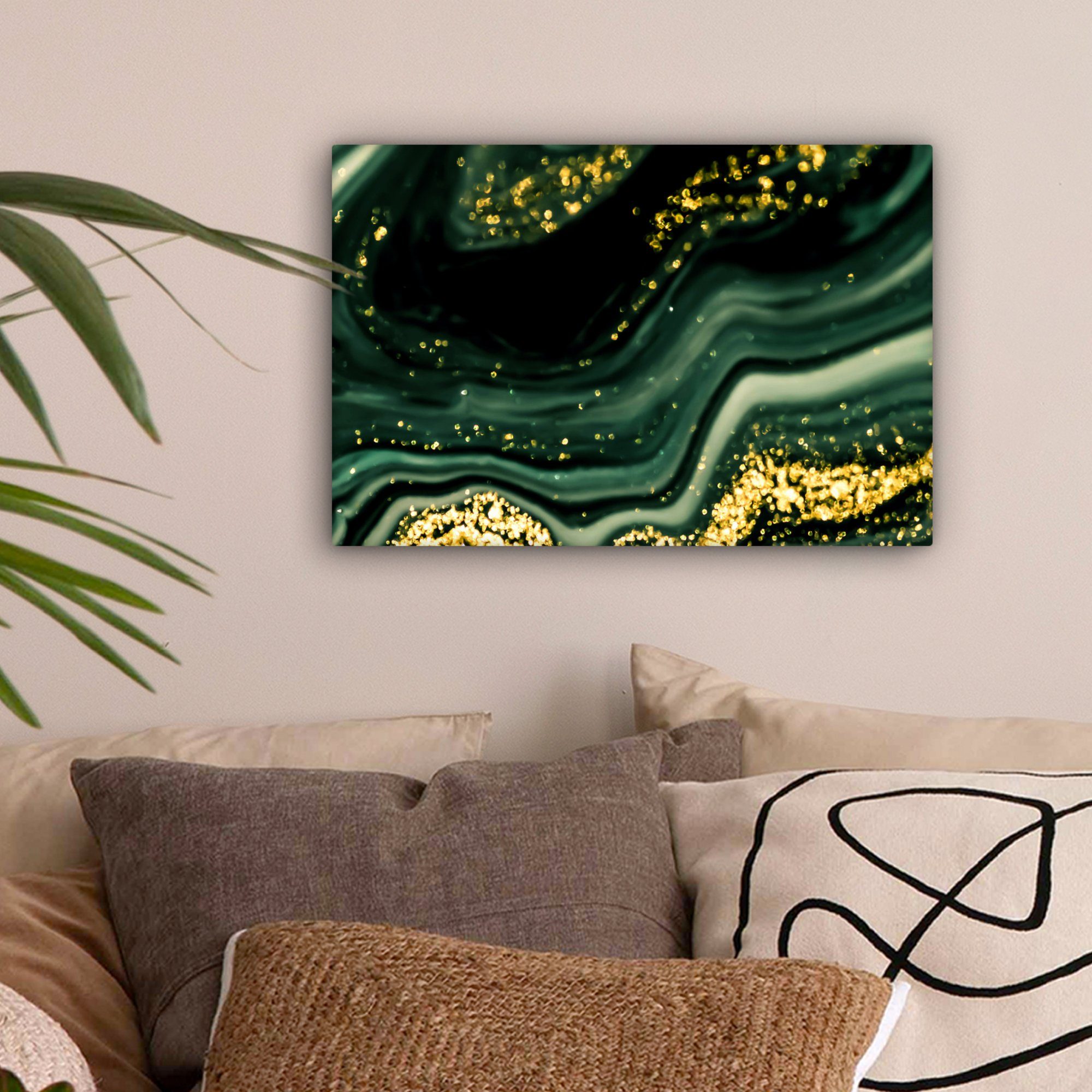 OneMillionCanvasses® Leinwandbild Marmor - Gold - günstig online kaufen