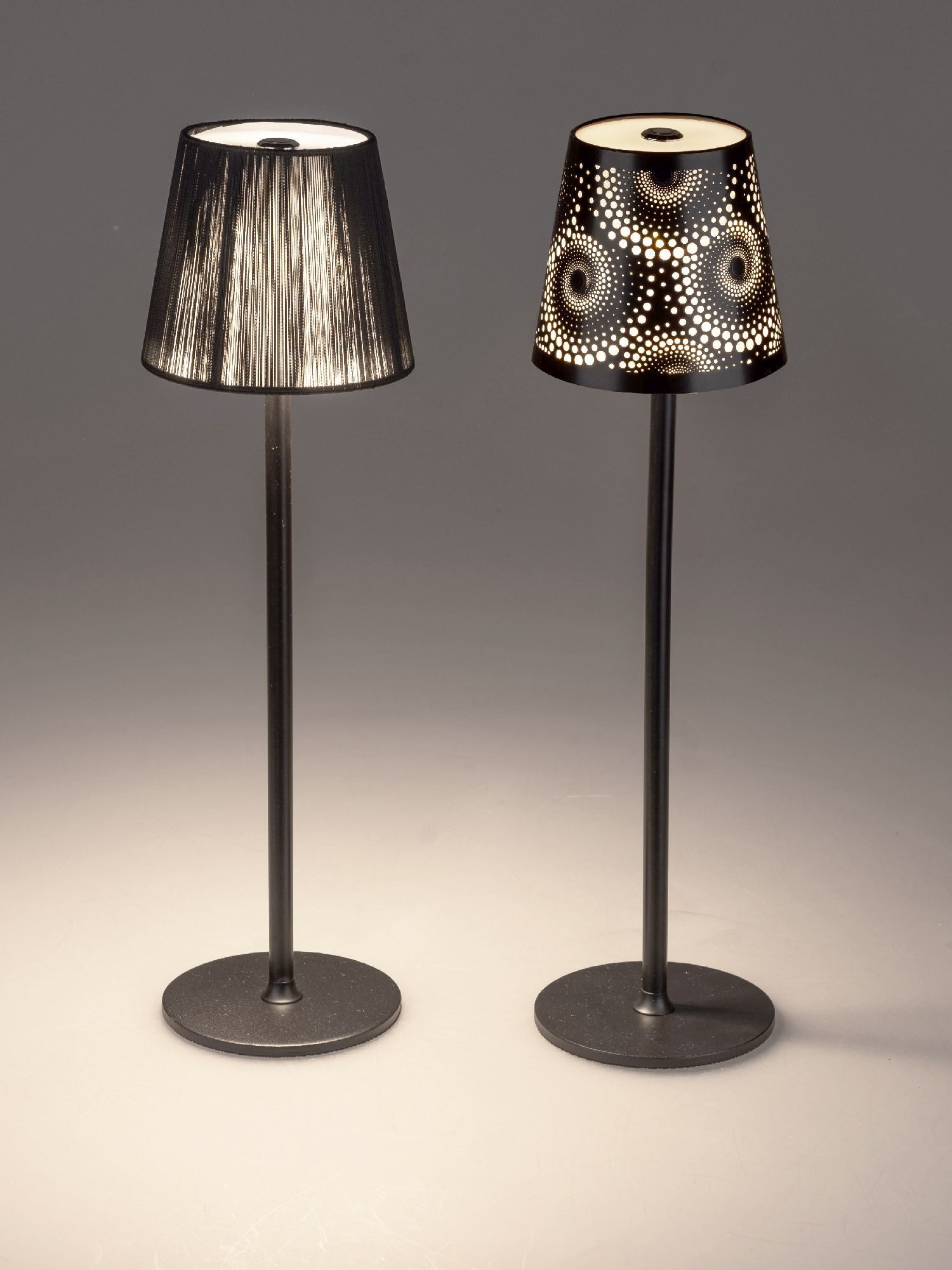 formano Nachttischlampe Touch, auf Fuß, Schwarz, Motiv: Kreise günstig online kaufen