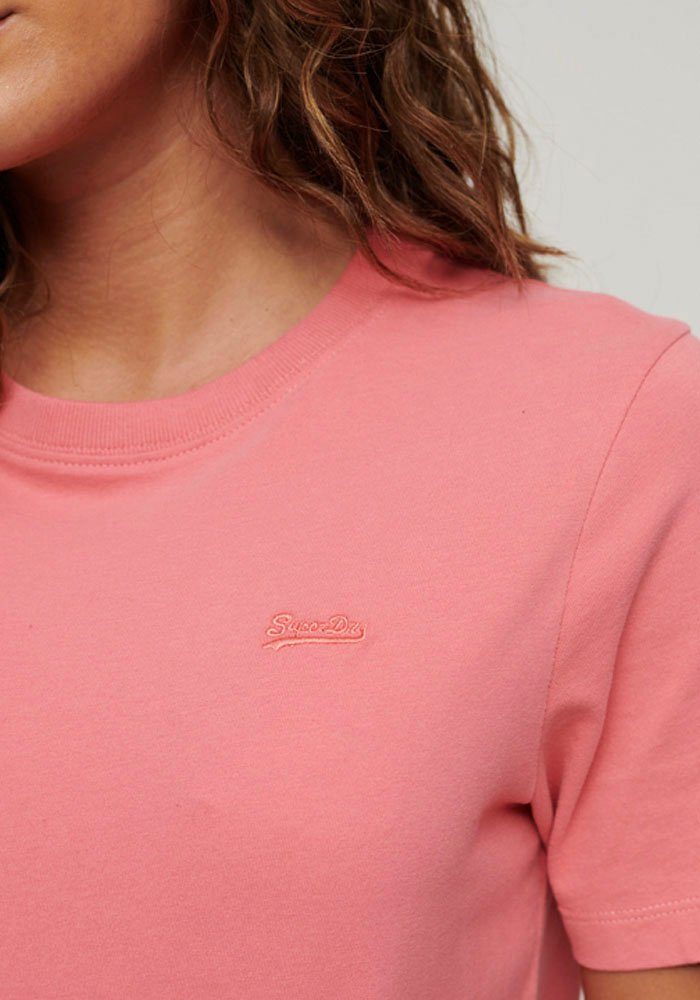 Pink TEE Camping Rundhalsshirt EMB LOGO Superdry VINTAGE