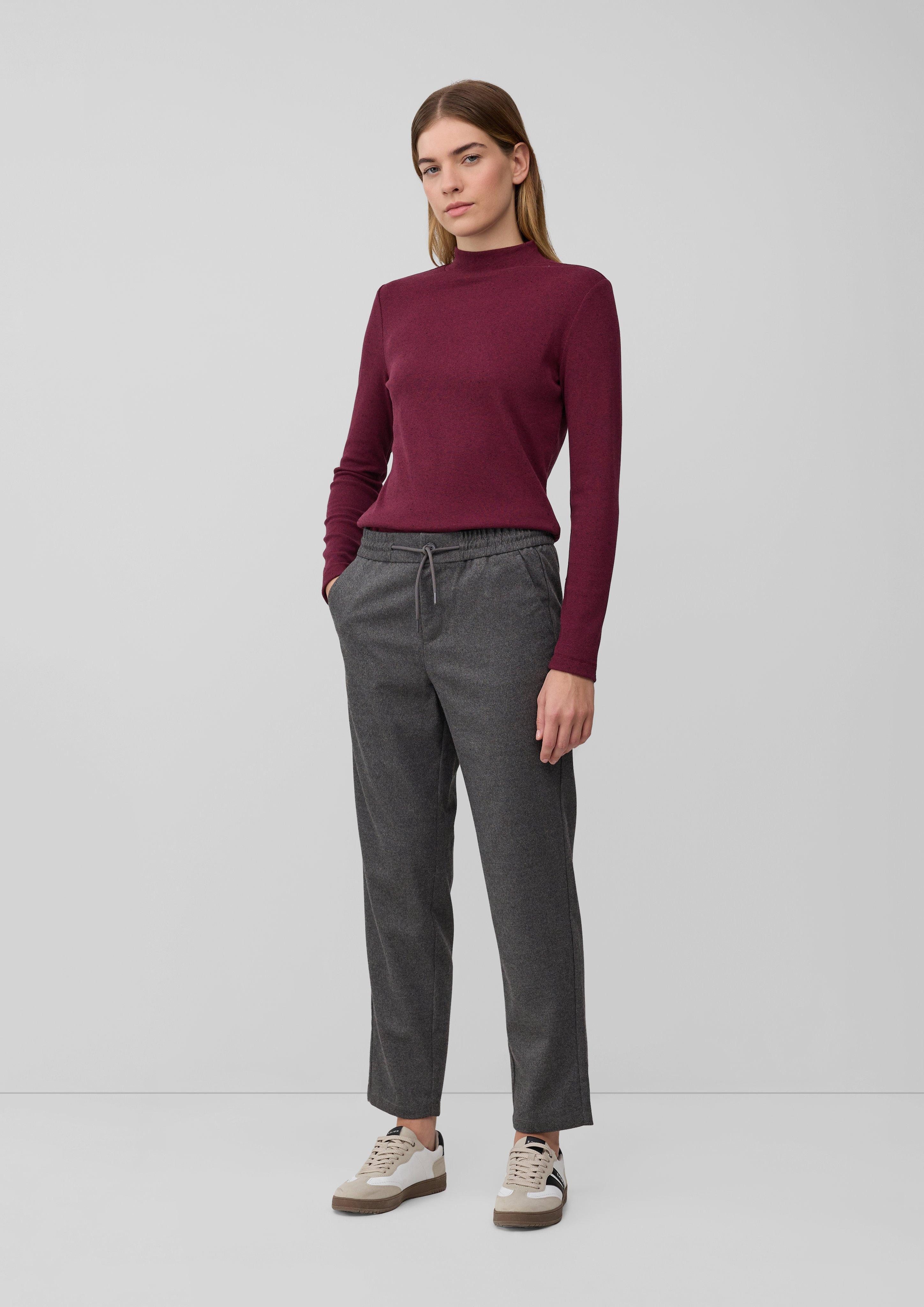 s.Oliver Stoffhose 7/8-Flanell-Hose mit Elastikbund günstig online kaufen