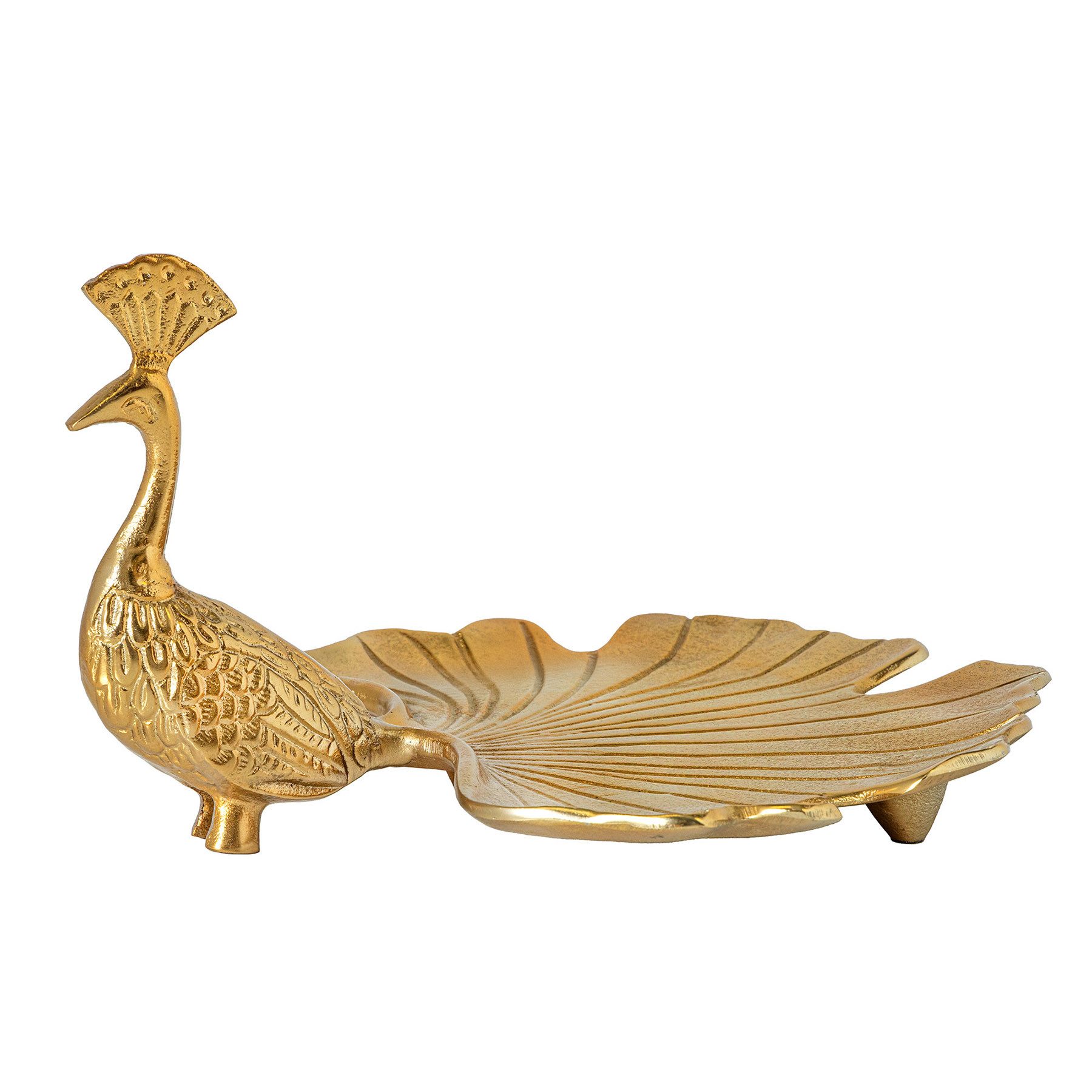 riess-ambiente Dekoschale WILDLIFE PEACOCK 40cm gold günstig online kaufen