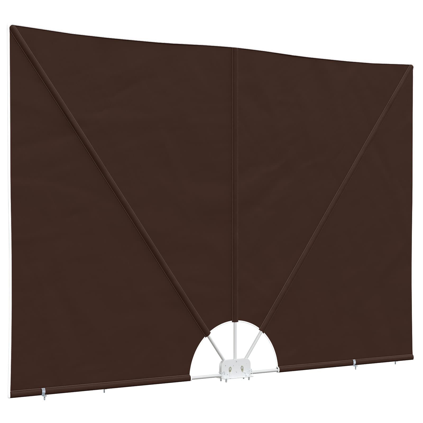 vidaXL Balkonsichtschutz Balkon Sichtschutz 150 x 300 cm Polyester Rechtwinklig Braun (1-St)