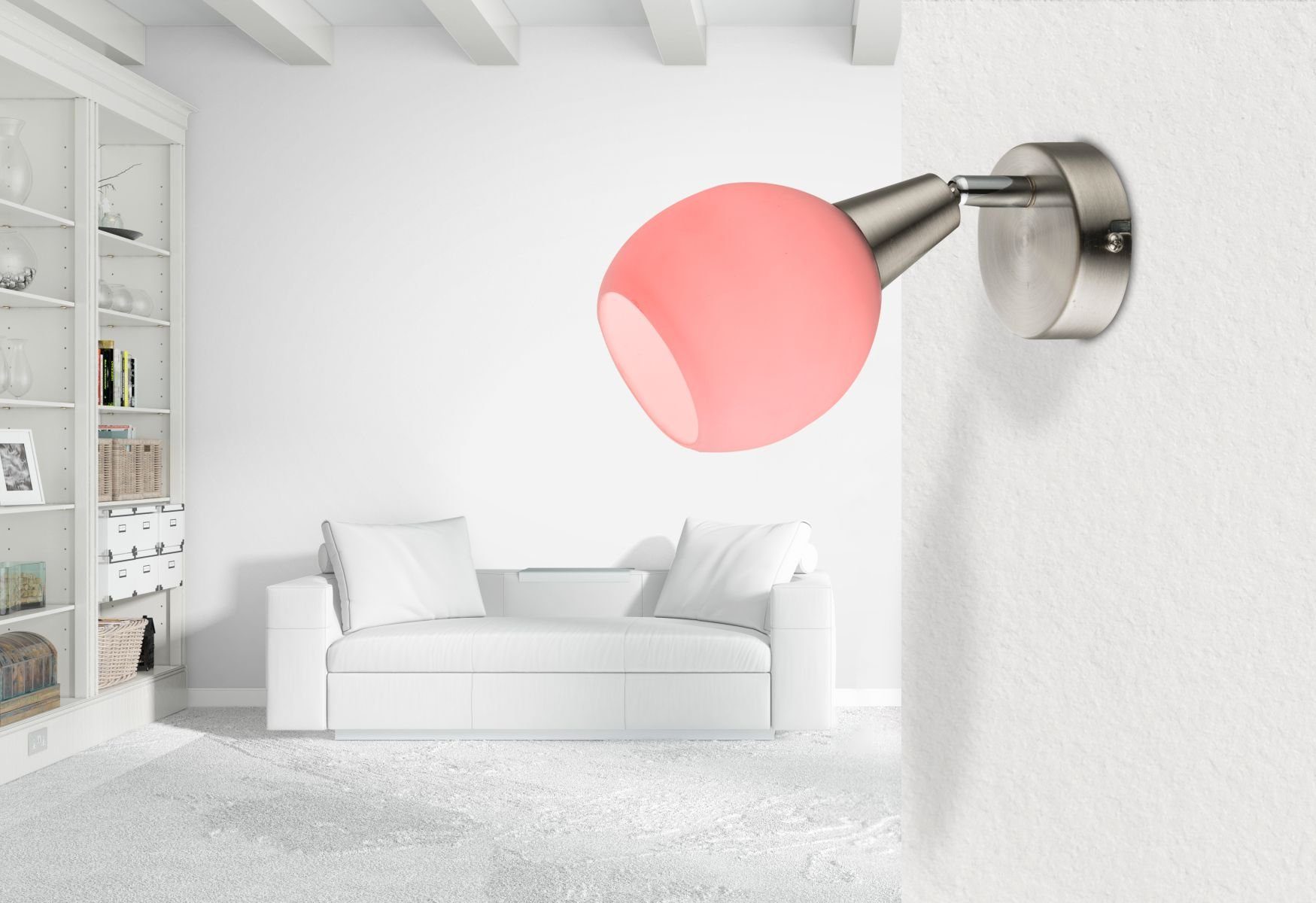 Wandlampe mit GLOBO Wandleuchte Globo LED Fernbedienung Wohnzimmer Innen Wandleuchte