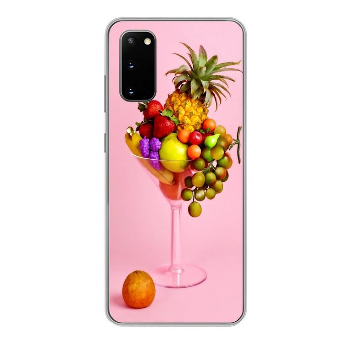 MuchoWow Handyhülle Obst - Cocktail - Martini Glas Phone Case Handyhülle Samsung Galaxy S20 Silikon Schutzhülle