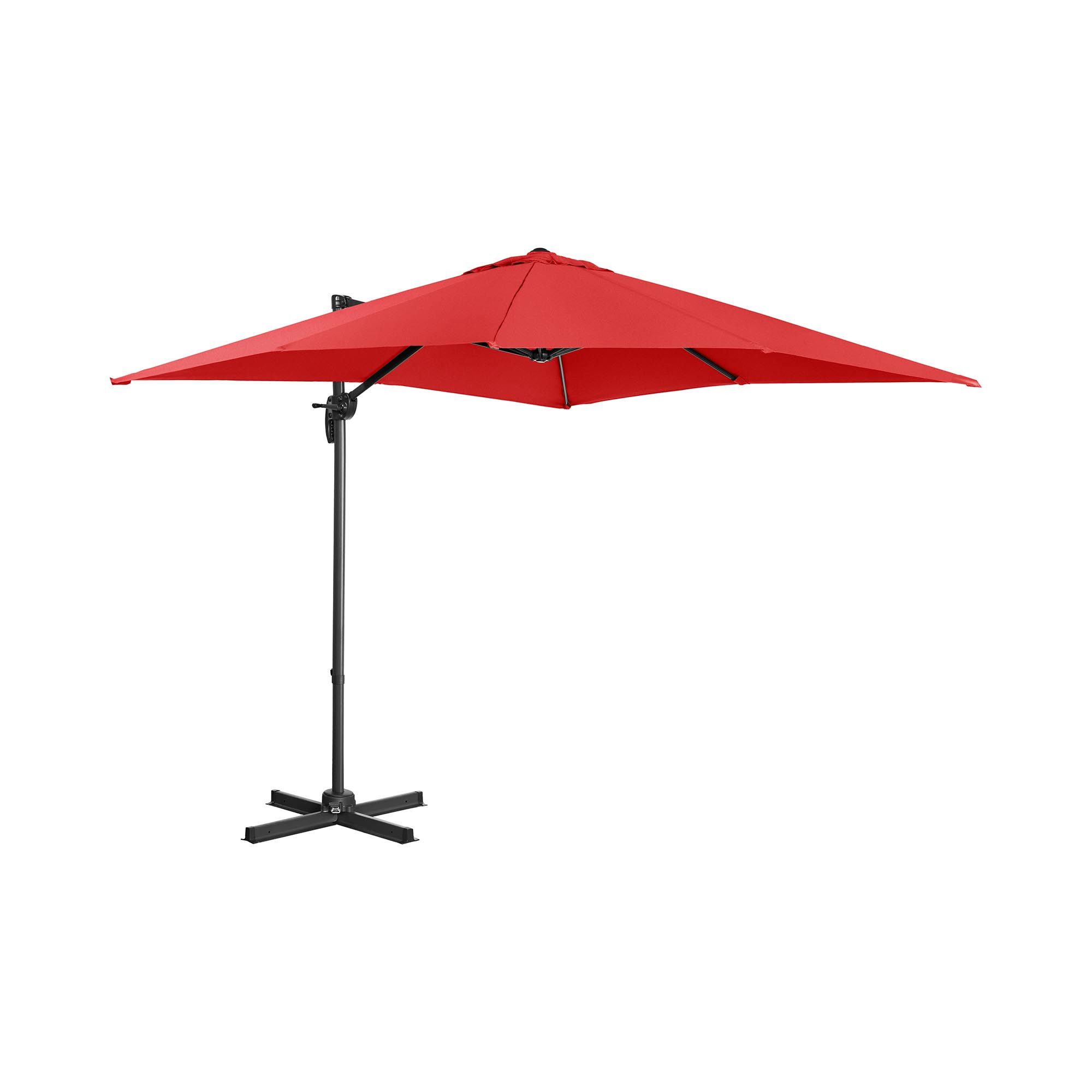 Ampelschirm 250 x 250 cm Sonnenschirm Gartenschirm Marktschirm Garten rot 180 g/m²