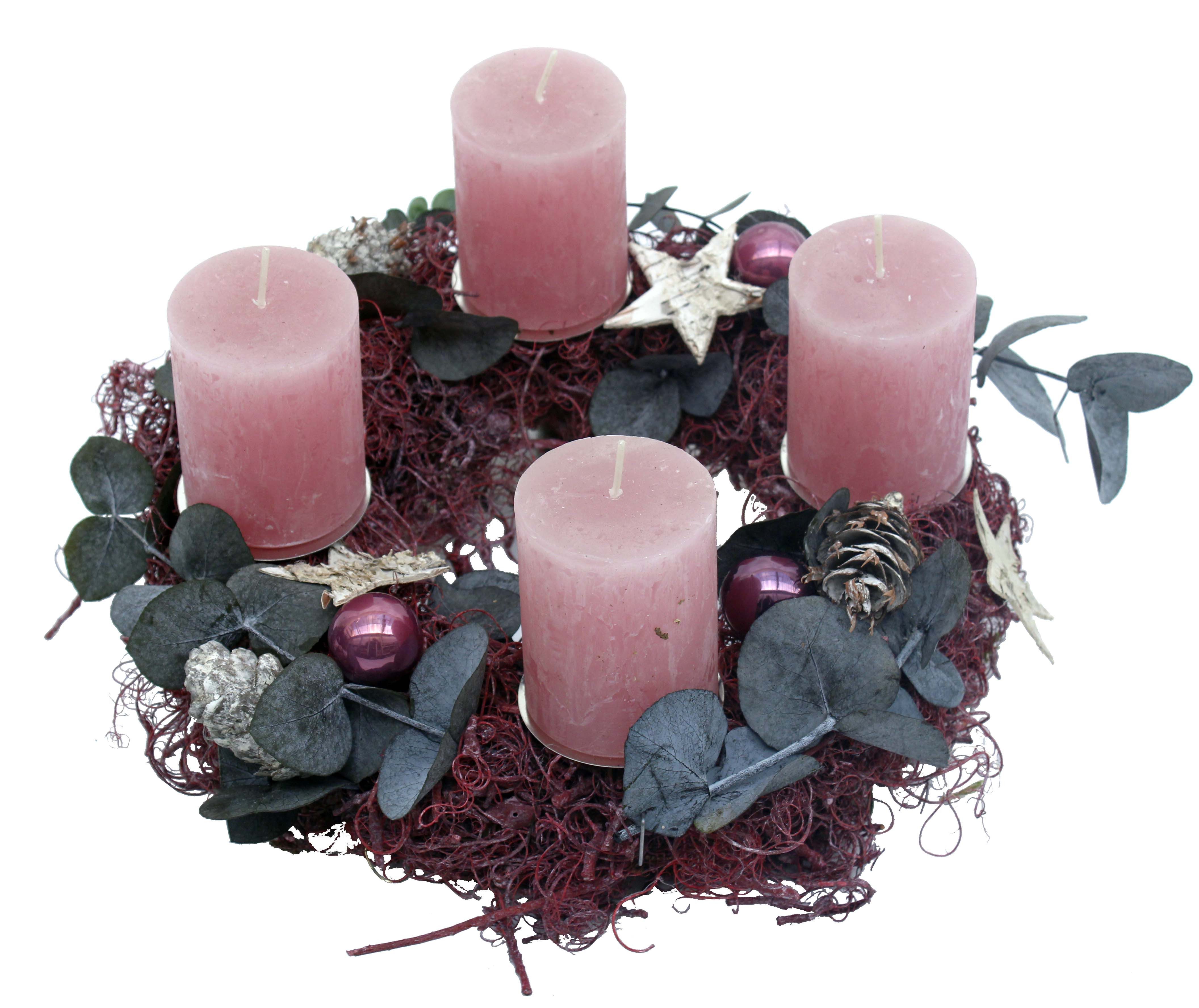 CreaFlor Home Dekokranz Adventsdeko, Handarbeit, natur, Motiv: Weihnachtsdeko