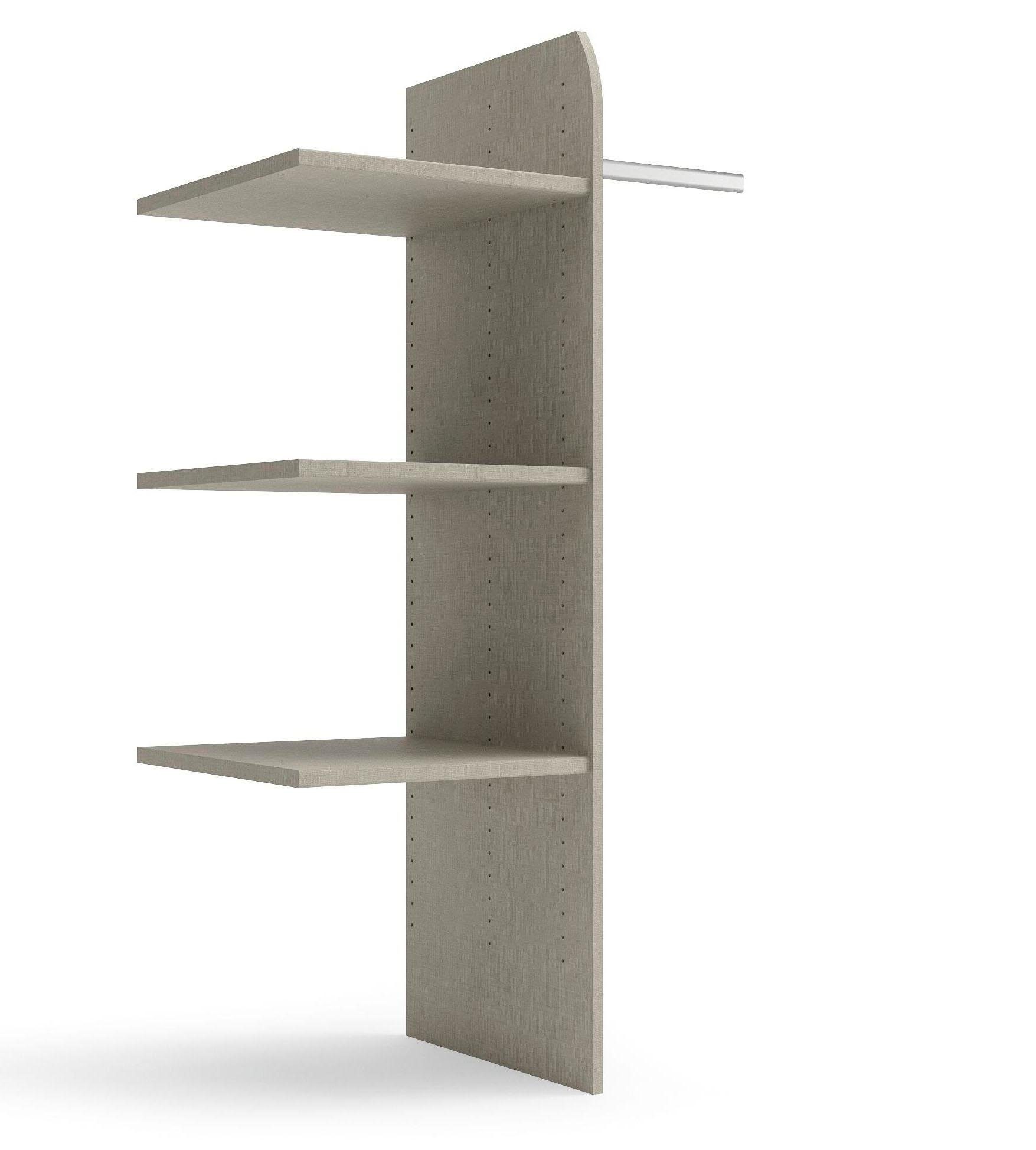 rauch Inneneinteilung Zubehör für Rauch-Schwebetürenschränke ORANGE, Breite 88 cm, Tiefe 51 cm mit 3 Einlegeböden und 1 Kleiderstange