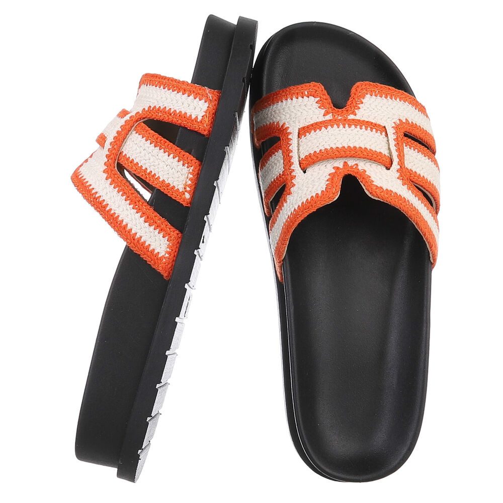 Ital-Design Moderne Damen Sandalen mit Schwarz-Weiß-Design günstig online kaufen