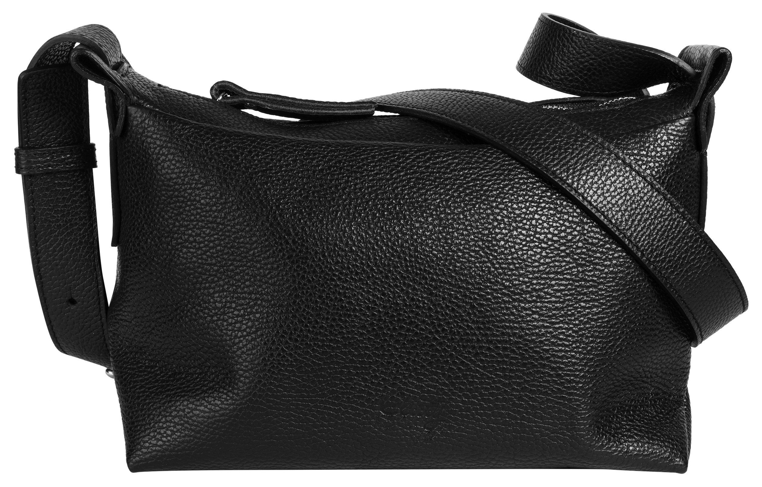 Cluty Umhängetasche, echt Leder, Made in Italy