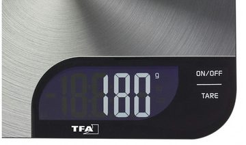 TFA Dostmann Küchenwaage Cheesecake TFA 50.2006.60 Tara Zuwiegefunktion LCD Anzeige Edelstahl