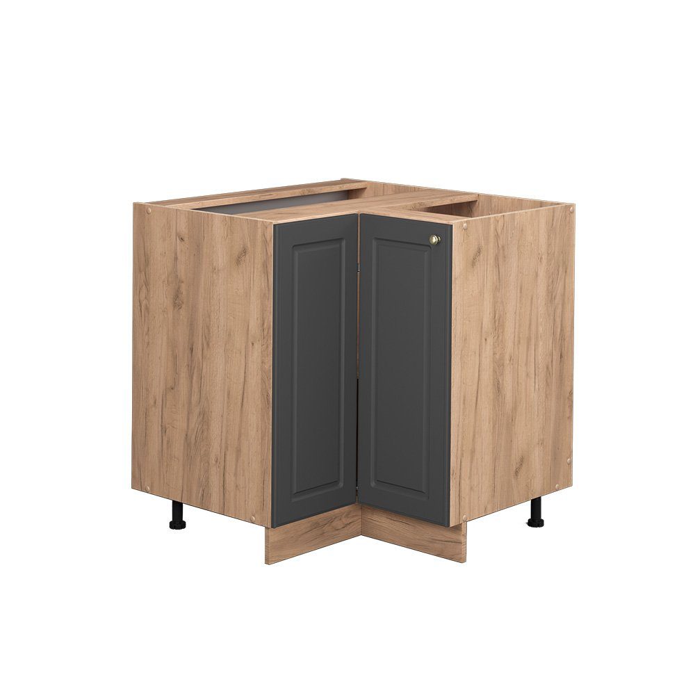 Vicco Eckunterschrank Fame-Line, Anthrazit-Gold/Goldkraft Eiche, 80.5 günstig online kaufen