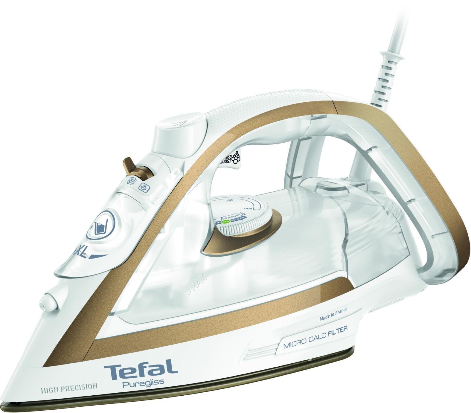 Tefal Dampfbügeleisen Puregliss FV8042, 2900,00 W, Bügelsohle Durilium Airglide Autoclean-Technologie