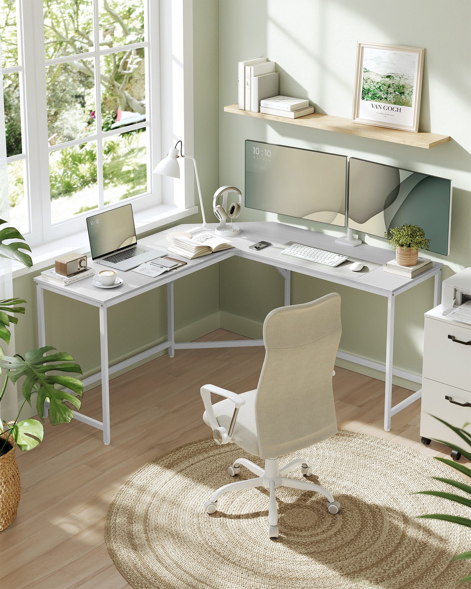 VASAGLE Schreibtisch Computertisch, 130/150 cm, L-förm Eckschreibtisch, pla günstig online kaufen